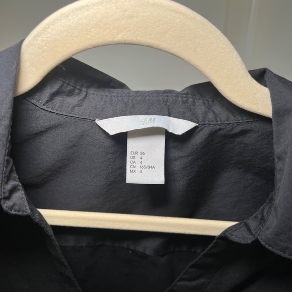 H&M Black Button Down Top - Picture 3 of 4